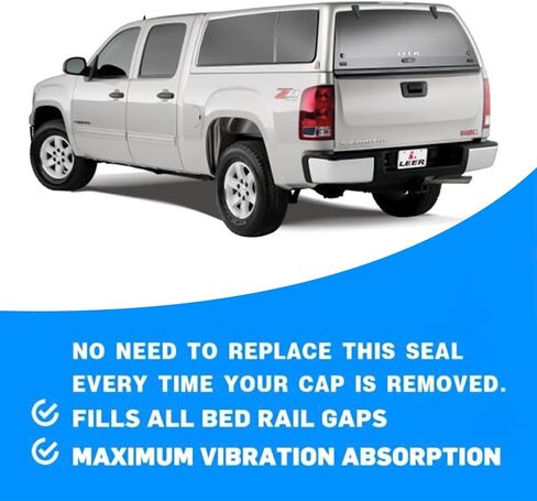 MYFAMIREA 24.5Ft Adhesive Tailgate Seal fits Pickups, Truck, Auto Car, Keep Kit Dust, Dirt and Moisture Out of Covered Truck Bed in Saudi Arabia