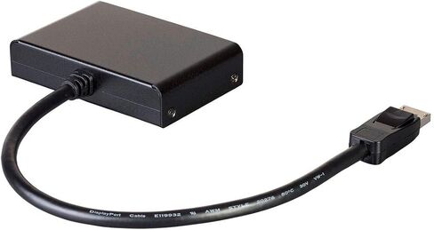 Monoprice 2-Port DisplayPort 1.2 to HDMI Multi-Stream Transport (MST) Hub, 4K@30Hz for 2 Displays, 21.6 Gbps Bandwidth, 11.8 Inch Cable, Black in Saudi Arabia