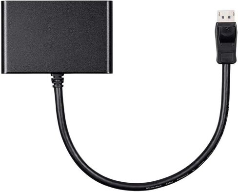Monoprice 2-Port DisplayPort 1.2 to HDMI Multi-Stream Transport (MST) Hub, 4K@30Hz for 2 Displays, 21.6 Gbps Bandwidth, 11.8 Inch Cable, Black in Saudi Arabia