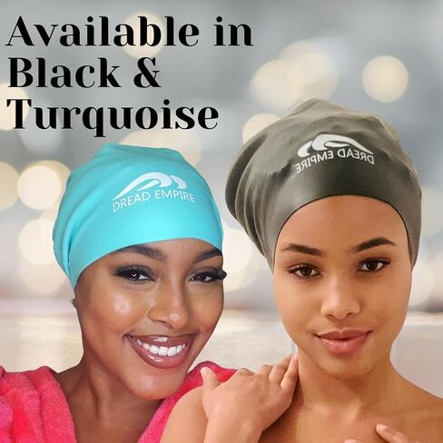 Large Long Hair Swim Cap | Perfect for Dreadlocks, Braids, Weaves, afros & Very Long Thick Hair | Unique Design with Soft Durable Silicone That Keeps Hair Dry in Saudi Arabia