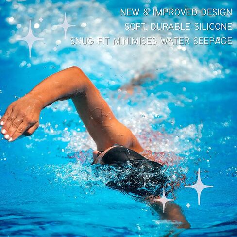 Large Long Hair Swim Cap | Perfect for Dreadlocks, Braids, Weaves, afros & Very Long Thick Hair | Unique Design with Soft Durable Silicone That Keeps Hair Dry in Saudi Arabia