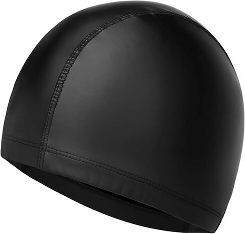 Zylioo XXL قبعة سباحة PU كبيرة الحجم، قبعات سباحة مرنة كبيرة الحجم، غطاء حمام سباحة مقاوم للماء من السيليكون للرؤوس الكبيرة 22.5-25 بوصة in Kuwait
