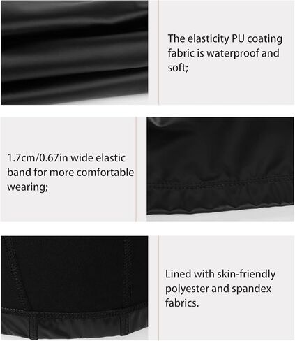 Zylioo XXL قبعة سباحة PU كبيرة الحجم، قبعات سباحة مرنة كبيرة الحجم، غطاء حمام سباحة مقاوم للماء من السيليكون للرؤوس الكبيرة 22.5-25 بوصة in Kuwait