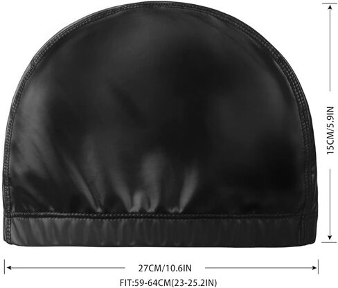 Zylioo XXL قبعة سباحة PU كبيرة الحجم، قبعات سباحة مرنة كبيرة الحجم، غطاء حمام سباحة مقاوم للماء من السيليكون للرؤوس الكبيرة 22.5-25 بوصة in Kuwait