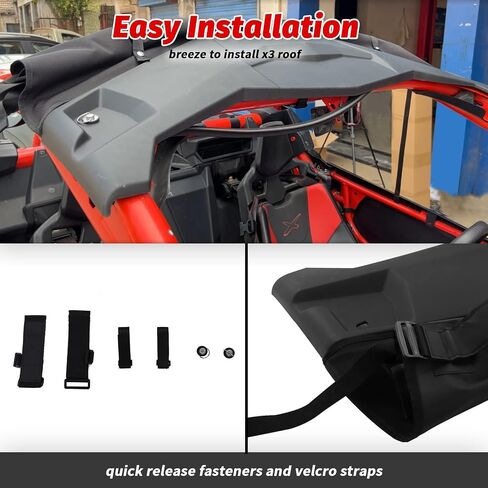 ELITEWILL Maverick X3 Bimini Roof UTV سطح ناعم مع واقي من الشمس 2 مقاعد مناسب لـ 2017-2023 Can-Am Maverick X3 يستبدل OEM #715002901 in Kuwait