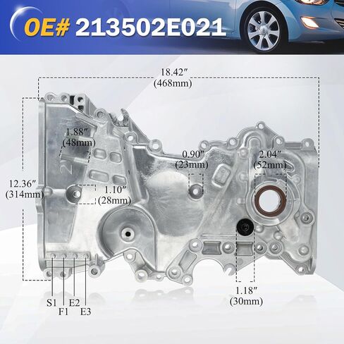 213502E021 21350-2E021 مجموعة غطاء سلسلة التوقيت لشركة Hyundai Elantra 2011-2013 Kia Soul 2012-2013 in Saudi Arabia