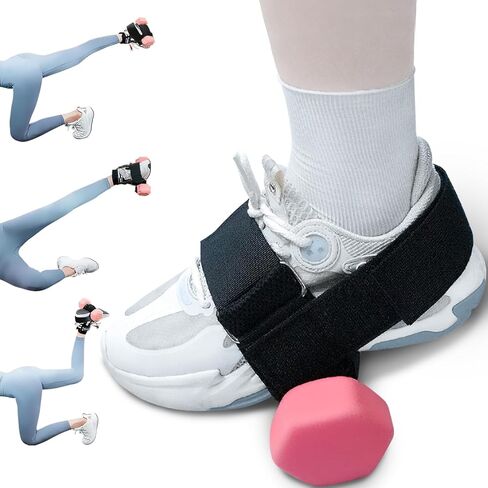 مرفق دمبل للقدم، أشرطة أوزان للكاحل قابلة للتعديل، أشرطة للكاحل لرفع الأثقال لوصلات تجعيد الساق وتمارين الغلوت للنساء والرجال in Kuwait