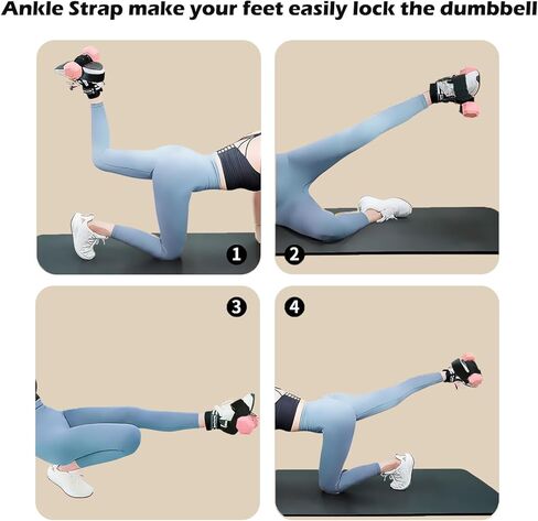 مرفق دمبل للقدم، أشرطة أوزان للكاحل قابلة للتعديل، أشرطة للكاحل لرفع الأثقال لوصلات تجعيد الساق وتمارين الغلوت للنساء والرجال in Kuwait