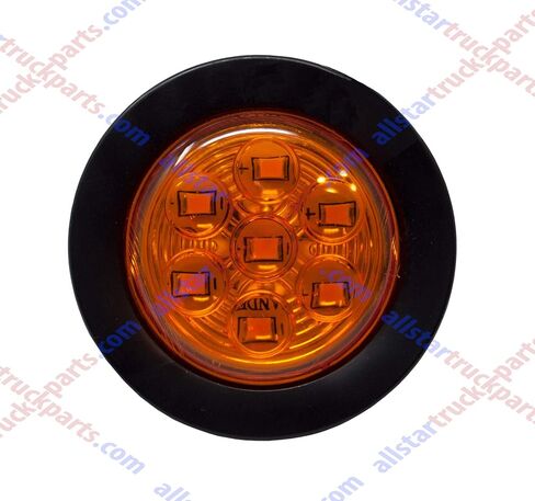 10pc 2" Amber Round Trailer 7 LED Clearance Marker Lights [DOT FMVSS 108] [SAE P2] [Reflector Lens] [Grommet] [Flush-Mount] [Waterproof IP67] Marker Clearance Lights for Trailer Truck in Saudi Arabia