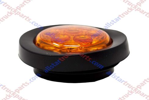 10pc 2" Amber Round Trailer 7 LED Clearance Marker Lights [DOT FMVSS 108] [SAE P2] [Reflector Lens] [Grommet] [Flush-Mount] [Waterproof IP67] Marker Clearance Lights for Trailer Truck in Saudi Arabia