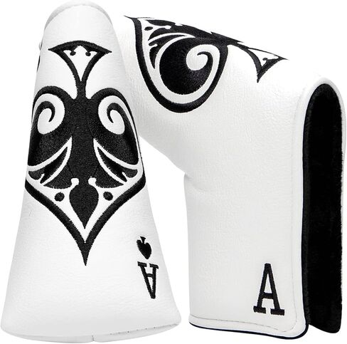 Montela Golf Putter Cover Poker Ace Mallet Putter Headcover Blade Putter Covers Golf Club Covers Leather Golf Putter Head Covers with Magnetic for Scotty Cameron Odyssey Ping Custom&Non-Custom in Saudi Arabia