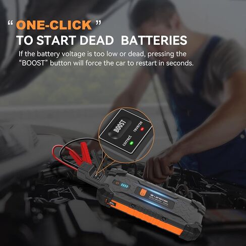 Jump Starter,3000A 24000mAh Portable Car Jump Starter Battery Pack for up to 10.0L Gas and 8.0L Diesel Engine,12V Battery Booster Pack Jump Box with USB Quick Charge 3.0 & DC 15V Ports in Saudi Arabia