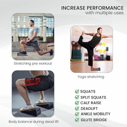 | Slant Board Calf Stretcher and Squat Wedge,squat stand, Weight Machines, stretching equipment, calf stretcher slant board, deadlift platform-Perfect for Home Gym! in Saudi Arabia