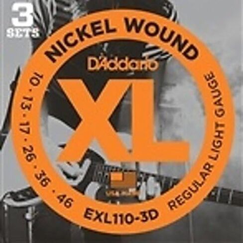 أوتار جيتار كهربائي D'Addario D'Addario EXL110 - خفيفة - 3 عبوات in Saudi Arabia