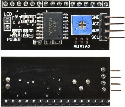4 قطعة PCF8574T I2C IIC وحدة تحويل لوحة التوسع دعم 1602LCD 2004LCD عرض محول أسود (الدوائر المتكاملة) in Kuwait