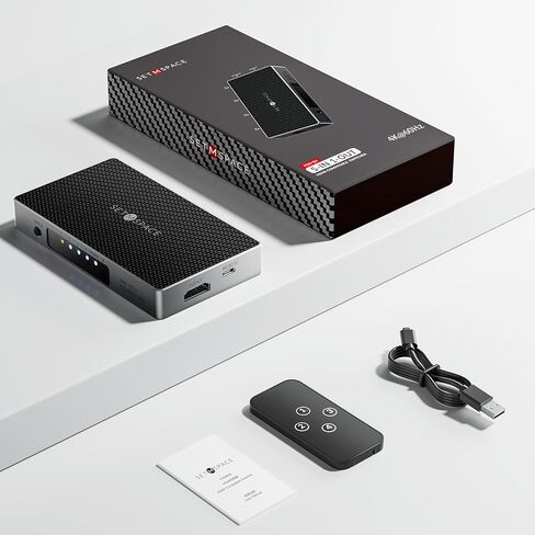 محول HDMI، محول HDMI متين SETMSPACE 4 في 1 مع جهاز تحكم عن بعد، مقسم HDMI 4K 60 هرتز، موسع منفذ HDMI ثابت للمسرح المنزلي والمكتب والفصول الدراسية in Kuwait