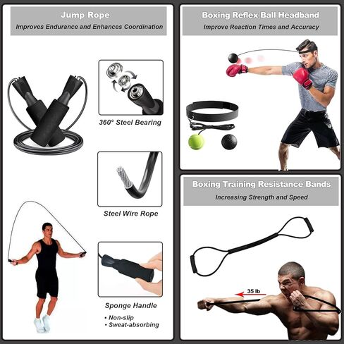 كيس ملاكمة للبالغين، مجموعة أكياس ملاكمة ثقيلة، بولي يوريثان بطول 4 أقدام، مجموعة معدات تدريب الملاكمة (9 في 1) لتدريب فنون القتال المختلطة كيك بوكسينغ والملاكمة والكاراتيه في صالة الألعاب الرياضية المنزلية (غير مملوءة) in Kuwait