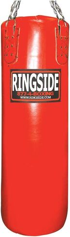 حقيبة ملاكمة جلدية من Ringside Muay Thai MMA للياقة البدنية وتدريبات الركل واللكم بوزن 65 رطلًا - حقيبة ثقيلة - ناعمة المملوءة in Kuwait