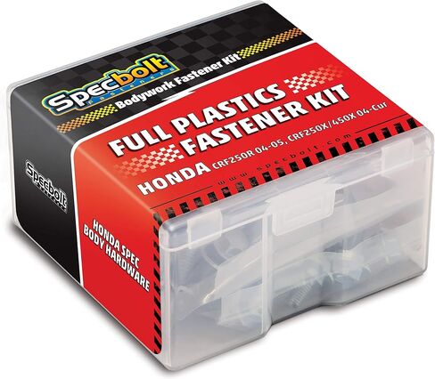 Specbolt Full Plastics Fastener Kit Fits: Honda - CRF250R (2004-2005) & CRF250X / CRF450X (2004-CUR) #0420 in Saudi Arabia