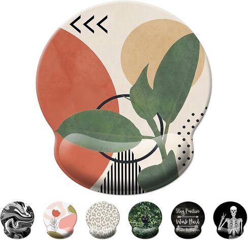 Mouse Pad Wrist Support, Ergonomic Mouse Pad with Wrist Rest,Comfortable Mousepad for Non-Slip Base,Pain Relief Mouse Pads for desk,Computer,Laptop,Office & Home(Black Human Skeleton Skull) in Kuwait