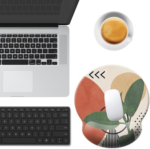 Mouse Pad Wrist Support, Ergonomic Mouse Pad with Wrist Rest,Comfortable Mousepad for Non-Slip Base,Pain Relief Mouse Pads for desk,Computer,Laptop,Office & Home(Black Human Skeleton Skull) in Kuwait