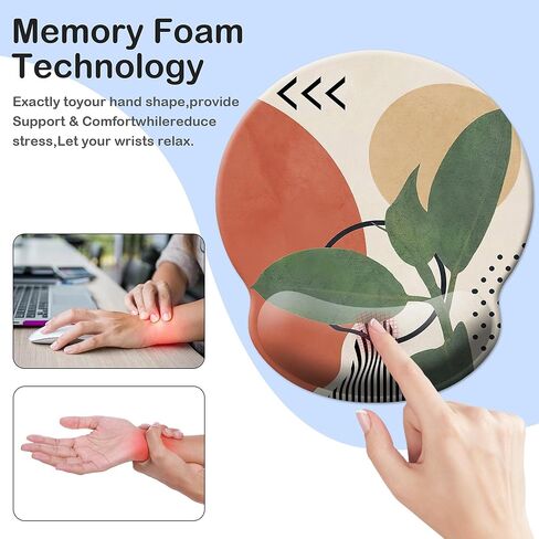 Mouse Pad Wrist Support, Ergonomic Mouse Pad with Wrist Rest,Comfortable Mousepad for Non-Slip Base,Pain Relief Mouse Pads for desk,Computer,Laptop,Office & Home(Black Human Skeleton Skull) in Kuwait