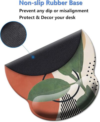 Mouse Pad Wrist Support, Ergonomic Mouse Pad with Wrist Rest,Comfortable Mousepad for Non-Slip Base,Pain Relief Mouse Pads for desk,Computer,Laptop,Office & Home(Black Human Skeleton Skull) in Kuwait