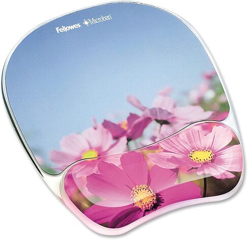 Fellowes Photo Gel Mouse Pad and Wrist Rest with Microban Protection, Sandy Beach (9179301), Blue, 9.25" x 7.88" in Saudi Arabia