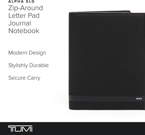 TUMI - Alpha Zip-Around Letter Pad Journal Notebook for Men - Black [Unknown Binding] in Saudi Arabia