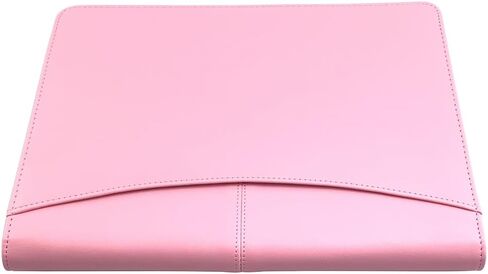 PU Leather Zippered Padfolio with Calculator Professional Interview Resume Business Portfolio for Men Women (Pink) in Saudi Arabia