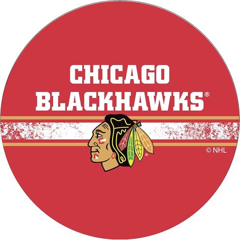 Trademark Gameroom NHL Chicago Blackhawks Chrome Bar Stool with Swivel in Saudi Arabia