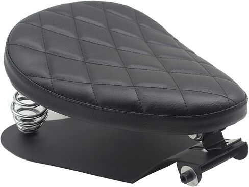 YHMOTO 13" Cushion Motorcycle Solo Seat Spring w/Seat Base Black Replacement for Harley Honda Shadow Spirit ACE VT 1100 750 Yamaha Kawasaki Suzuki Sportster Bobber Chopper in Saudi Arabia