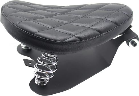 YHMOTO 13" Cushion Motorcycle Solo Seat Spring w/Seat Base Black Replacement for Harley Honda Shadow Spirit ACE VT 1100 750 Yamaha Kawasaki Suzuki Sportster Bobber Chopper in Saudi Arabia