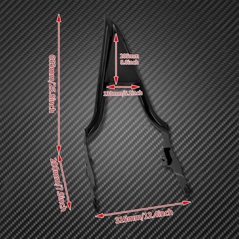 مسند ظهر للركاب قابل للفصل للدراجة النارية مع وسادة وسادة مناسبة لدراجة Harley Touring Road King Street Glide Electra Glide Road Glide FLHR FLHX FLHT FLTR 2009-2023 (كروم، 22 بوصة) in Kuwait