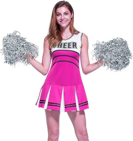 24 قطعة من فرقة بومس التشجيعية المرحة المبهجة من رقائق معدنية من البلاستيك مع مقبض عصا لتزيين حفلات الرقص ونادي كرة القدم in Kuwait