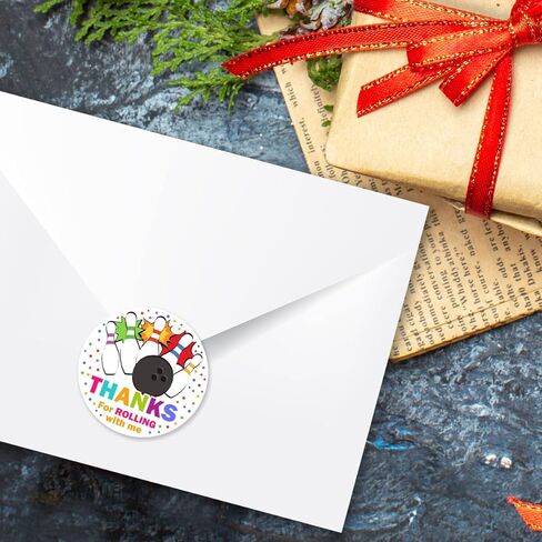 ملصقات ملصقات لحفلات البولينج شكرًا لك، ملصقات دائرية للحفلات مقاس 2 بوصة، رائعة لهدايا الحفلات، وأختام الأظرف وحقائب الهدايا الجيدة (54 قطعة) in Kuwait