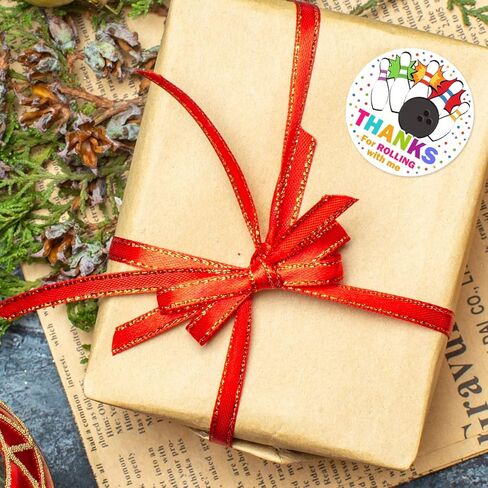 ملصقات ملصقات لحفلات البولينج شكرًا لك، ملصقات دائرية للحفلات مقاس 2 بوصة، رائعة لهدايا الحفلات، وأختام الأظرف وحقائب الهدايا الجيدة (54 قطعة) in Kuwait