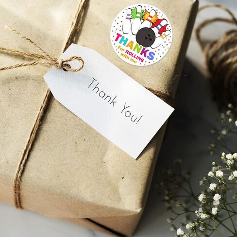 ملصقات ملصقات لحفلات البولينج شكرًا لك، ملصقات دائرية للحفلات مقاس 2 بوصة، رائعة لهدايا الحفلات، وأختام الأظرف وحقائب الهدايا الجيدة (54 قطعة) in Kuwait
