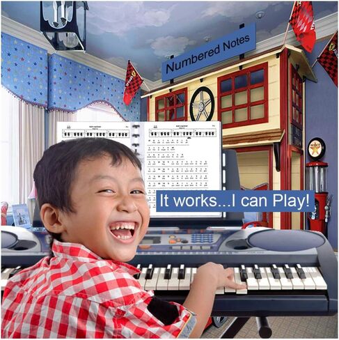 ملصقات لوحة مفاتيح البيانو المرقمة بتصميم Candy Hearts مع 4 أغاني للمبتدئين سهلة العزف. in Kuwait