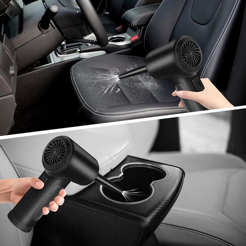Compressed Air Duster, for car Computer and Keyboard Clean-Cordless with 3-Gear to Electric air Duster-Reusable no Canned air Duster Electric Rechargeable Air Duster in Saudi Arabia