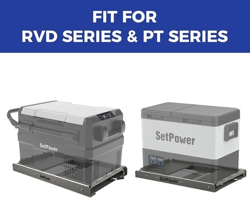 حامل منزلق Setpower للثلاجة المحمولة PT35 PT45 PT55 RV45 ثنائي المنطقة، RV60 ثنائي المنطقة للمركبات، حامل منزلق للمبرد الكهربائي للسيارة in Kuwait