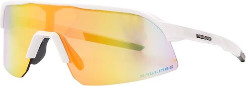 Rawlings Men's Rise Shield Sunglasses, Shiny White, 142 mm in Saudi Arabia