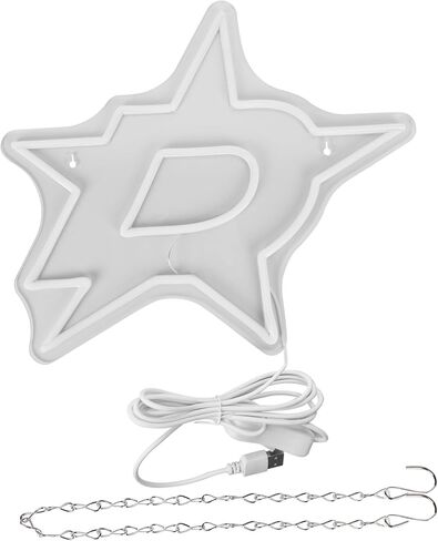 Ice Hockey Neon Sign,Dallas Hockey Team,Hockey LED Sign,Sport Neon Lights,Hockey Light, Hockey Club Decor,Hockey Gifts for Boys,Man,Hockey Fans,Size 16.5 * 14.2 inches(XD103) in Saudi Arabia