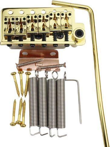 Guyker Guitar Tremolo Bridge String Spacing 10.8MM with Tremolo System Saddle And Brass Block & Spring and Claw, Pop-In Vibrato Bar, Complete Install Kit, GG1013A Black in Saudi Arabia