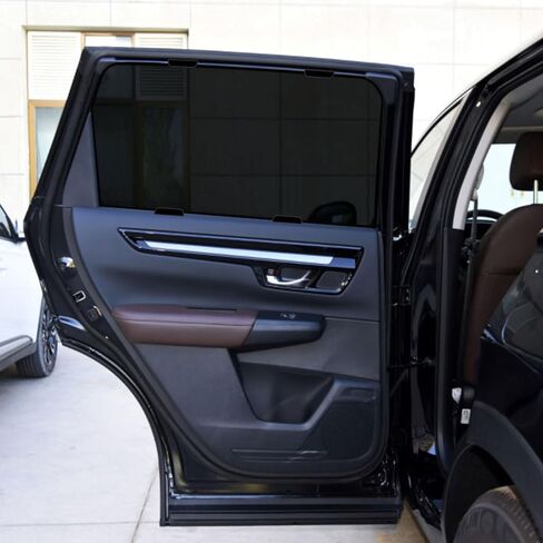قطعتان من ظلال النوافذ الجانبية للسيارة 2023 Honda CRV 2024 C-RV ظلال نافذة الركاب الخلفية، حاجز ظل الشمس، غطاء النافذة الملتصق، غطاء ستائر الخصوصية للنافذة، أسود in Saudi Arabia