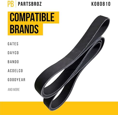 K040420 Micro-V Serpentine Drive Belt - Compatible with Gates Continental Bando ACDelco Masterpro Goodyear - Replaces 141-1453, 146-041070, 14-0678-6, K4204, JK4-426, 4K420, 205059, 420K4, 4PVK1065 in Kuwait