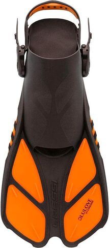 Cressi Adult Snorkeling Full-Face Snorkel Mask & Adjustable Fins Kit - Wide Clear View, Anti-Fog System - Easy Breathing - Short Fins - Ideal for Traveling - Duke & Bonete: designed in Italy in Saudi Arabia