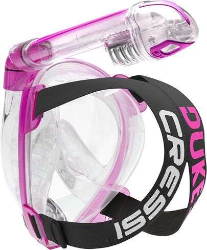 Cressi Adult Snorkeling Full-Face Snorkel Mask & Adjustable Fins Kit - Wide Clear View, Anti-Fog System - Easy Breathing - Short Fins - Ideal for Traveling - Duke & Bonete: designed in Italy in Saudi Arabia