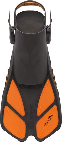 Cressi Adult Snorkeling Full-Face Snorkel Mask & Adjustable Fins Kit - Wide Clear View, Anti-Fog System - Easy Breathing - Short Fins - Ideal for Traveling - Duke & Bonete: designed in Italy in Saudi Arabia