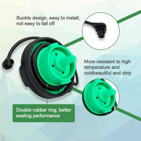 Gas Cap, Fuel Cap, Fuel Tank Cap Replacement OEM # 5C0201550T 5Q0201550L, Gas Cap Cover Car Accessories Compatible with VW Jetta GTI Golf Tiguanand Audi A4 A5 A8 S4 S5 S8 Q5 RS5 SQ5 in Saudi Arabia